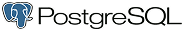 Logo von PostgreSQL mit stilisiertem Elefantenkopf als Symbol.