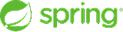 Logo des Spring-Frameworks mit stilisiertem grünen Blatt.